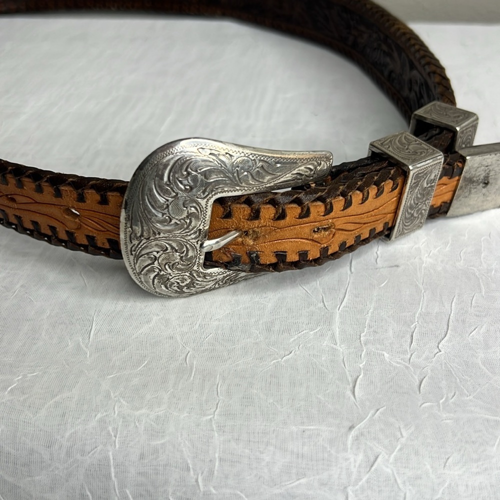 Appaloosa Hand Tooled Reversible Leather Belt Size 40 - Picture 10 of 12